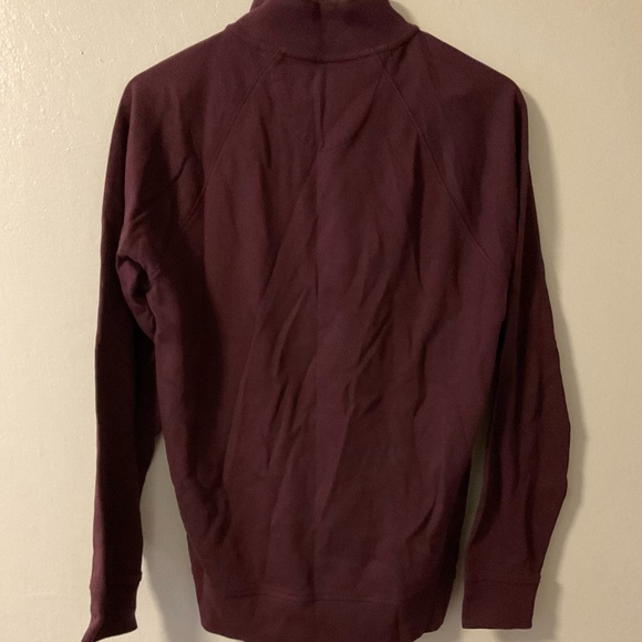 Men Brand New Without Tag Structure 1/4 Zip Dark Red Small Sweater - Picture 2 of 3